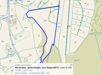 Działka położona przy samym lesie