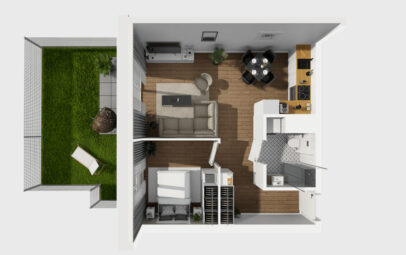 2 pokoje z ogródkiem Gdańsk Niedźwiednik