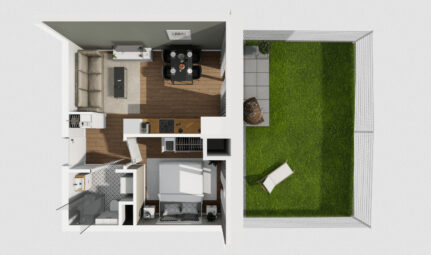 2 pokoje z ogródkiem Gdańsk Niedźwiednik