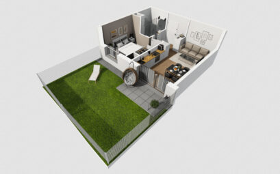 2 pokoje z ogródkiem Gdańsk Niedźwiednik