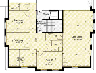 winda, dużo miejsc parkingowych