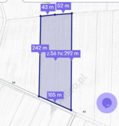 Działka rolna 2,56 ha z potencjałem siedliskowym