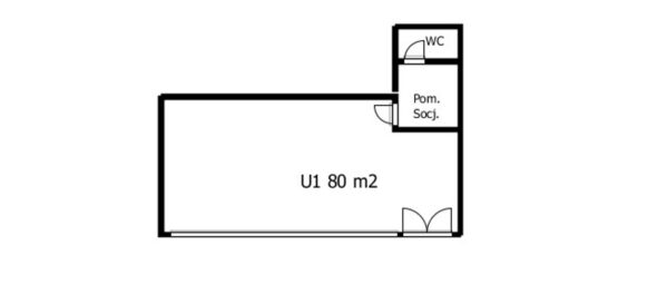 Sopot- lokal na wynajem z dużymi witrynami