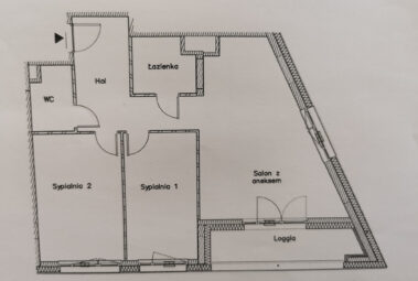 Apartament Żurawie 3 pokoje 8. piętro loggia