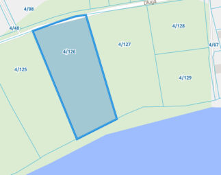 Działka leśna z linią brzegową jeziora Bieszkowice