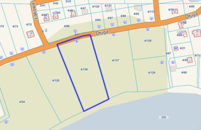 Działka leśna z linią brzegową jeziora Bieszkowice