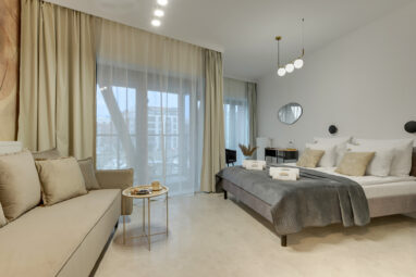 Studio na Wyspie z widokiem na rzekę i marinę