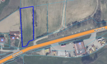 Działka przy drodze asfaltowej
