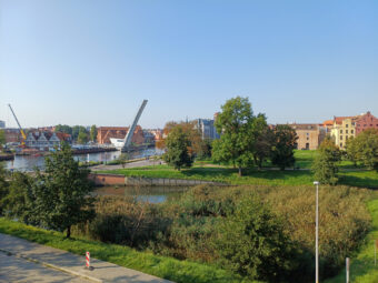 Przestronny apartament z widokiem na Motławę