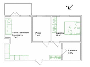 3pok. mieszkanie z balkonem i parkingiem- Oliwa