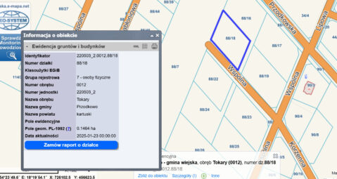Działka w Tokarach dla dewelopera