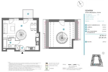 Granaria|57 m² po podłodze|Dwupoziomowy i gotowy