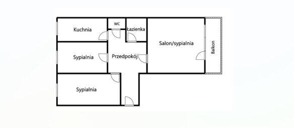3 niezależne pokoje|63 m²|widok na zieleń