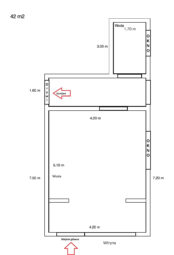 Lokal użytkowy 42 m² z witryną i dużym parkingiem